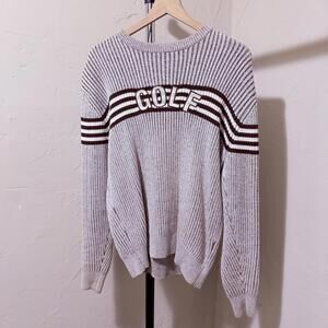 GOLF Tyler the Creator Ribbed Knit Sweater with Striped Detail